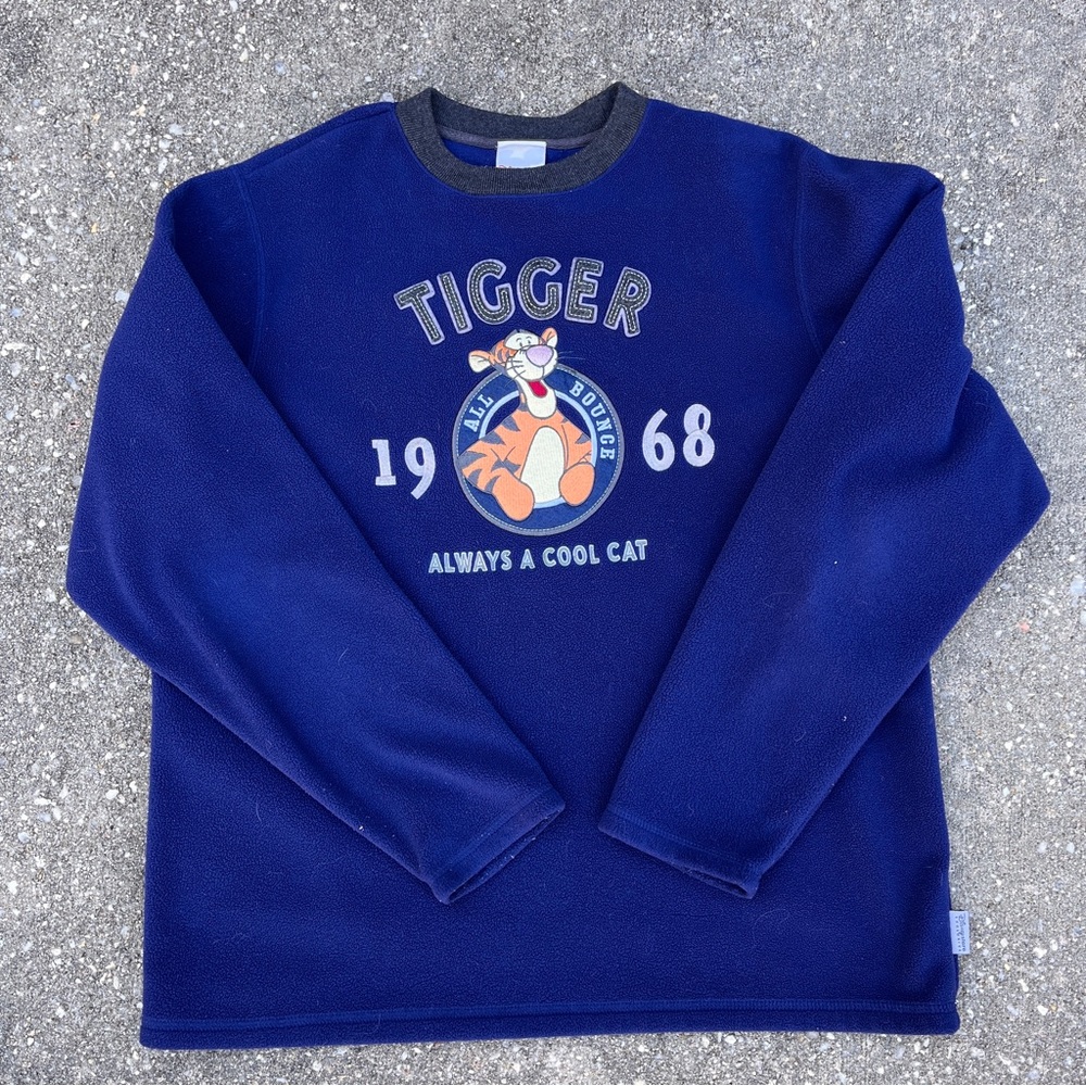 Y2K Disney Store Tigger pullover fleece Sz Small (23x27.5)
